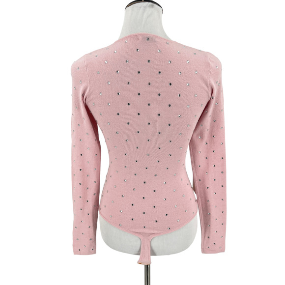 Ronny Kobo Womens Chani Bodysuit Ballet Pink Rhinestone Size Small - Picture 6 of 12